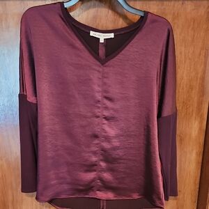 NWT Melissa Nepton Burgundy Top
